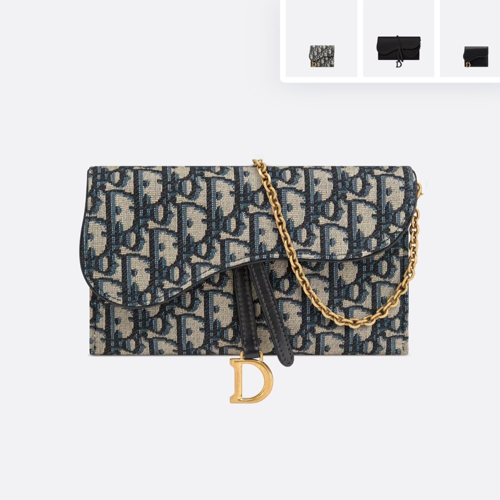 DIOR LONG SADDLE WALLET WITH CHAIN